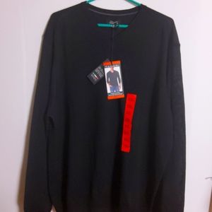 ITALI MERINO WOOL,AHARI V NECK SWEATER XXL BLACK